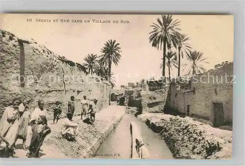AK / Ansichtskarte Tunesien Seguia et Rue dans un Village du Sud Kat. Tunesien