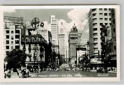 AK / Ansichtskarte Sao Paulo Avenida Sao Joao Kat. Sao Paulo