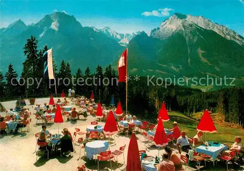 AK / Ansichtskarte Watzmann Blick vom Hirscheck Terrassencafe Kat. Berchtesgaden