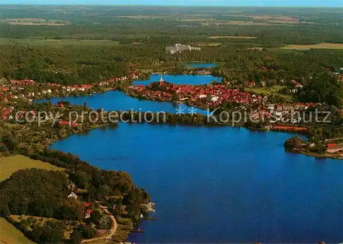 AK / Ansichtskarte Moelln Lauenburg Fliegeraufnahme mit See Kat. Moelln