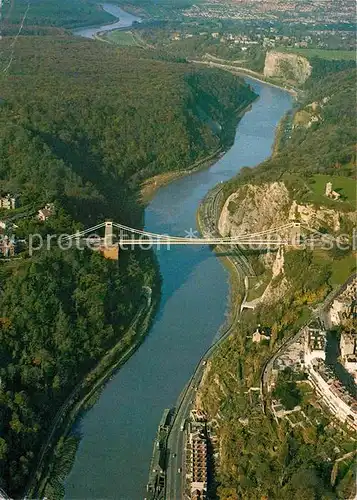 AK / Ansichtskarte Bristol UK Fliegeraufnahme Clifton Suspension Bridge and River Avon Kat. Bristol City of