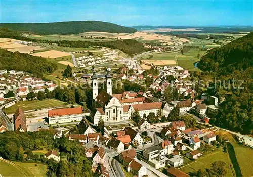 AK / Ansichtskarte Zwiefalten Wuerttemberg Fliegeraufnahme mit Muenster benediktiner Klosterkirche
