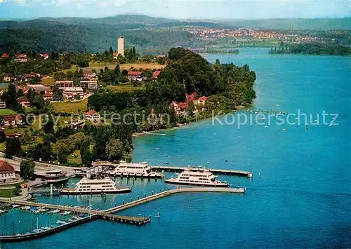 AK / Ansichtskarte Konstanz Bodensee Fliegeraufnahme Faehrhafen Kat. Konstanz