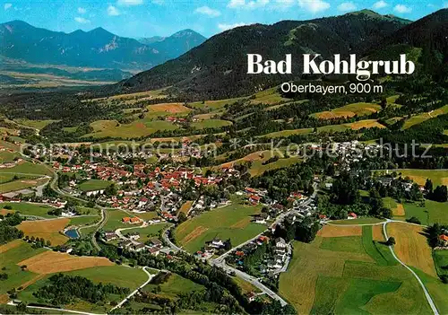 AK / Ansichtskarte Bad Kohlgrub Fliegeraufnahme gegen Loisachtal Heimgarten Simetsberg Hoernle Kat. Bad Kohlgrub