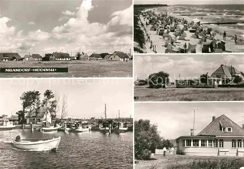 AK / Ansichtskarte Neuendorf Hiddensee Hafen Strand Cafe Kat. Insel Hiddensee