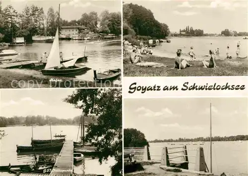 AK / Ansichtskarte Goyatz Hafen Badestrand Kat. Schwielochsee