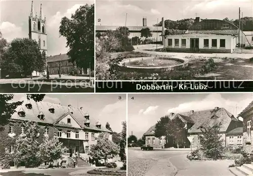 AK / Ansichtskarte Dobbertin Klosterkirche Sporthalle Pflegeheim Platz der Arbeit Kat. Dobbertin