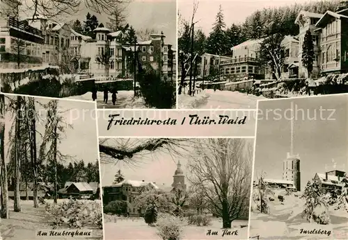 AK / Ansichtskarte Friedrichroda Teilansichten Heuberghaus Park Inselsberg Kat. Friedrichroda