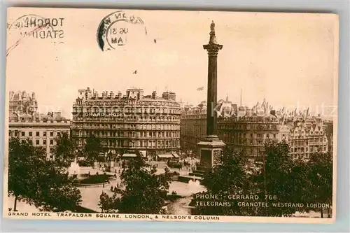 AK / Ansichtskarte London Grand Hotel Trafalgar Square  Kat. City of London