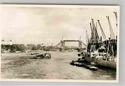 AK / Ansichtskarte London Hafen mit Tower Brigde Kat. City of London