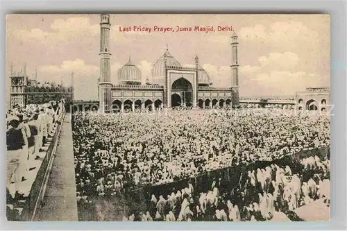 AK / Ansichtskarte Delhi Las Friday Prayer Juma Masjid Kat. Indien