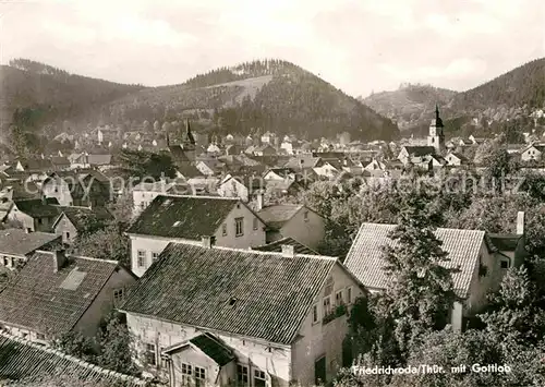 AK / Ansichtskarte Friedrichroda Ortsansicht mit Kirche und Gottlob Kat. Friedrichroda