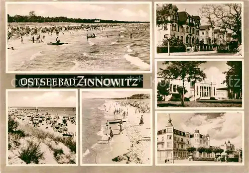 AK / Ansichtskarte Zinnowitz Ostseebad Strand Ferienheime Kulturhaus