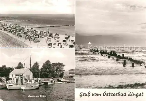 AK / Ansichtskarte Zingst Ostseebad Strand Hafen am Strom Kat. Zingst Darss