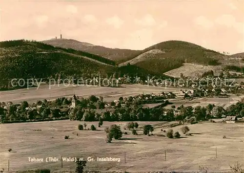 AK / Ansichtskarte Tabarz Panorama Blick zum Grossen Inselsberg Kat. Tabarz Thueringer Wald