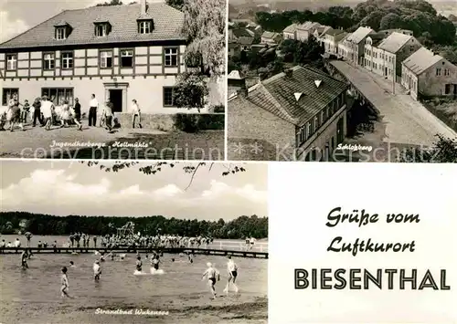 AK / Ansichtskarte Biesenthal Bernau Jugendherberge Schlossberg Strandbad Wukensee Kat. Biesenthal Bernau