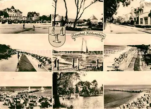 AK / Ansichtskarte Kuehlungsborn Ostseebad Teilansichten Hotels Konzertgarten Strand Promenade Segeln Kat. Kuehlungsborn