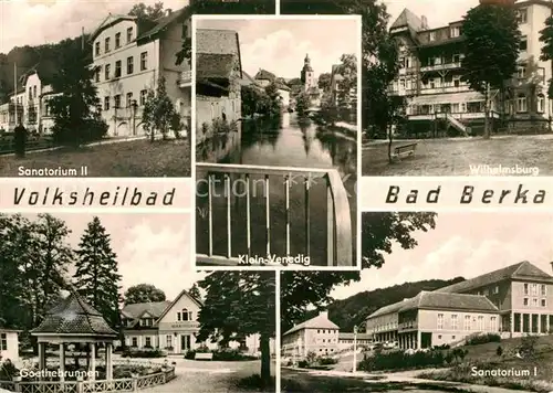 AK / Ansichtskarte Bad Berka Sanatorium Wilhelmsburg Goethebrunnen Kat. Bad Berka