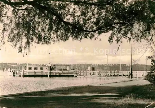 AK / Ansichtskarte Waren Mueritz Kietz Bruecke Bootsanleger Promenade Mecklenburgische Seenplatte Kat. Waren Mueritz