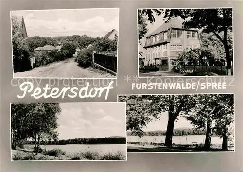 AK / Ansichtskarte Petersdorf Saarow Pieskow Ortsmotiv Seeschloss Uferpartie am See Kat. Bad Saarow