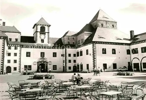 AK / Ansichtskarte Augustusburg Schloss Innenhof Hasenhaus Suedportal Kat. Augustusburg