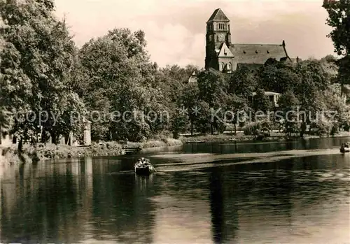 AK / Ansichtskarte Karl Marx Stadt Schlossteich mit Schlosskirche Kat. Chemnitz