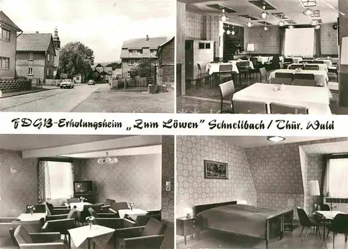 AK / Ansichtskarte Schnellbach Floh Seligenthal FDGB Erholungsheim Zum Loewen Restaurant Kat. Floh Seligenthal