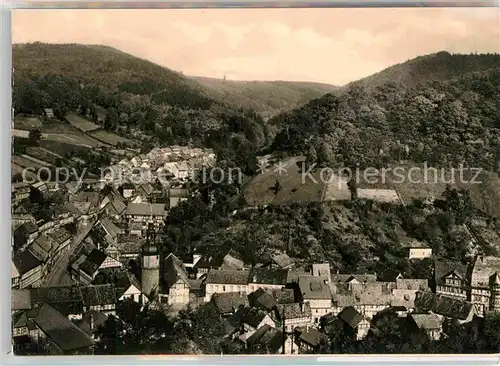 AK / Ansichtskarte Stolberg Harz Ortsansicht mit Kirche und Schloss Kat. Stolberg Harz