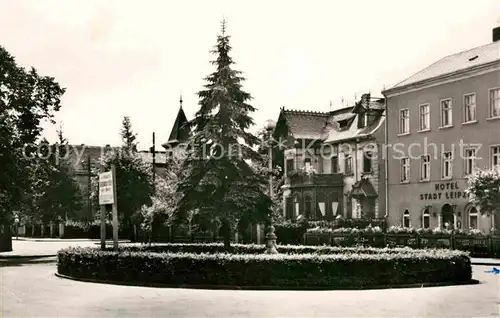 AK / Ansichtskarte Naunhof Leipzig Bahnhofsplatz Hotel Stadt Leipzig