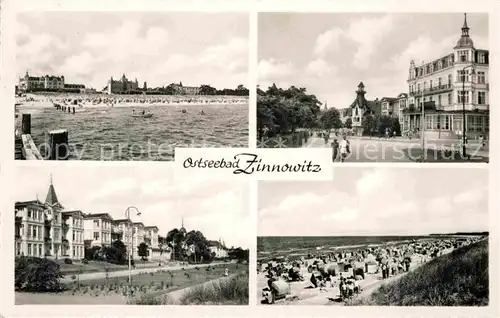 AK / Ansichtskarte Zinnowitz Ostseebad Strand Ferienheime