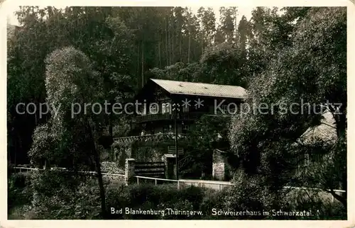 AK / Ansichtskarte Bad Blankenburg Gaststaette Schweizerhaus im Schwarzatal Kat. Bad Blankenburg