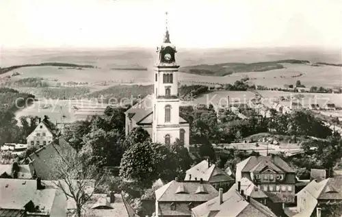 AK / Ansichtskarte Augustusburg Ortsansicht mit Kirche Kat. Augustusburg