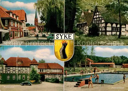 AK / Ansichtskarte Syke Muehlendamm Kreishaus Badeanstalt Heimatmuseum Kat. Syke