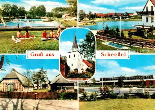 AK / Ansichtskarte Scheessel Freibad Teich Teilansicht  Kat. Scheessel