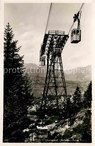 AK / Ansichtskarte Seilbahn Nebelhorn Oberstdorf Stuetze II Kat. Bahnen