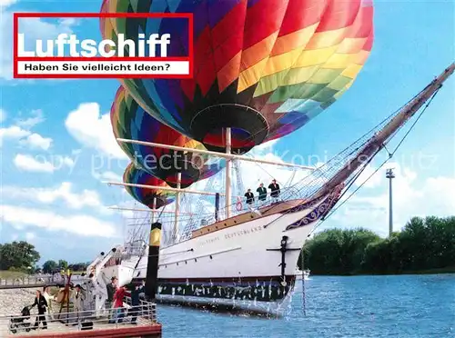 AK / Ansichtskarte Schiffe Ships Navires Deutschland Heissluftballon Zukunfts Puzzle 
