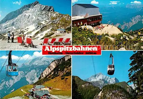 AK / Ansichtskarte Seilbahn Alpspitzbahnen Garmisch Partenkirchen Bergstation Wetterstein  Kat. Bahnen