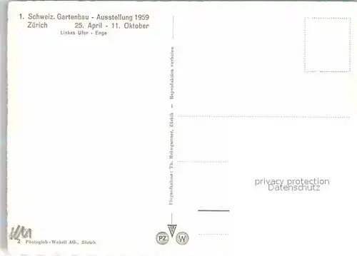 AK / Ansichtskarte Zuerich ZH Schweizer Gartenbau Ausstellung 1959 Fliegeraufnahme