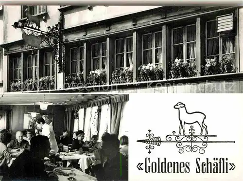 AK / Ansichtskarte St Gallen SG Restaurant Zum goldenen Schaefli Kat. St Gallen