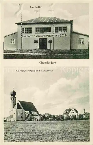 AK / Ansichtskarte Grosshadern Turnhalle Canisius Kirche Schulhaus 