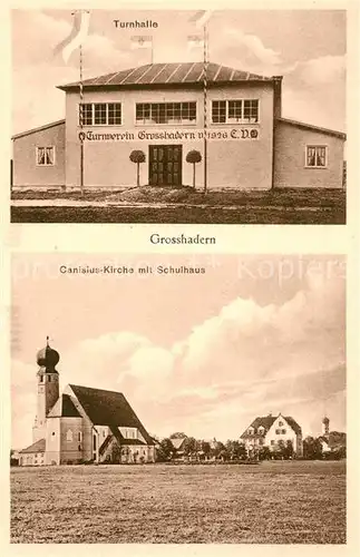 AK / Ansichtskarte Grosshadern Canisius Kirche Schulhaus Turnhalle 