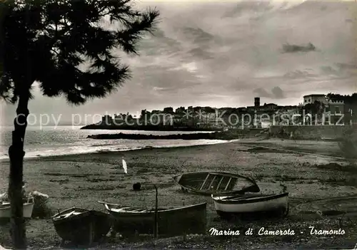 AK / Ansichtskarte Marina di Camerota Hafen Strand Tramonto