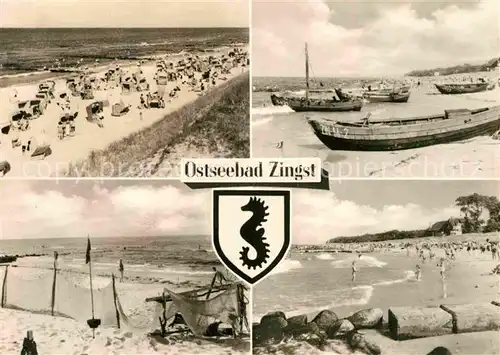 AK / Ansichtskarte Zingst Ostseebad Strand Fischerboote Kat. Zingst Darss