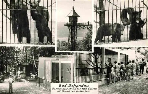 AK / Ansichtskarte Bad Schandau Baerenzwinger am Aufzug nach Ostrau Handabzug Kat. Bad Schandau