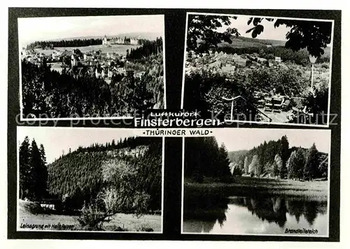 AK / Ansichtskarte Finsterbergen Panorama Luftkurort Leinagrund Hainfelsen Brandleiteteich Kat. Finsterbergen Thueringer Wald