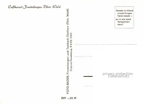 AK / Ansichtskarte Finsterbergen Panorama Luftkurort Kat. Finsterbergen Thueringer Wald