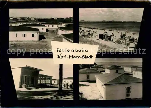 AK / Ansichtskarte Breege Ruegen Ferienheim des Handwerks Karl Marx Stadt Strand Handabzug Kat. Breege