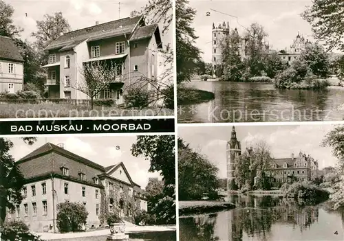 AK / Ansichtskarte Bad Muskau Oberlausitz Turmvilla Schlossruine Moorbad Schloss Kat. Bad Muskau