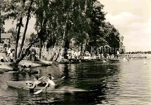 AK / Ansichtskarte Klausdorf Mellensee Badestrand am Mellensee Kanufahren Kat. Mellensee