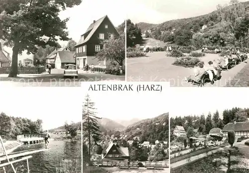 AK / Ansichtskarte Altenbrak Harz Huetteplatz Kurpark Bergschwimmbad Waldbuehne Kaffeegarten Haus des Handwerks Kat. Altenbrak
